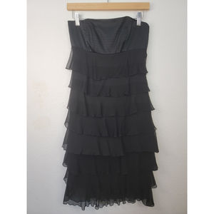 Laundry by Shelli Seagal Women Cocktail little Black Dress Size2 100% Silk